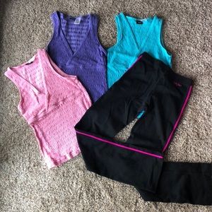 Mossimo Activewear Bundle: 3 Tops and 1 Pant